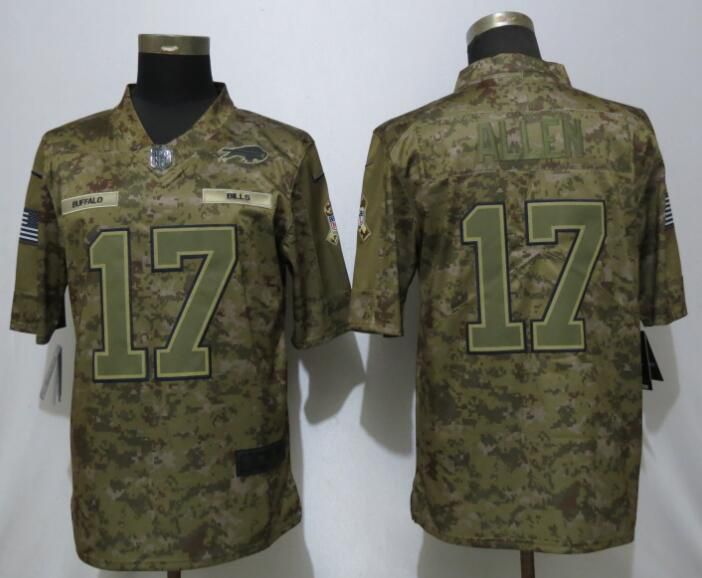 Men Buffalo Bills #17 Allen Nike Camo Salute to Service Limited NFL Jerseys